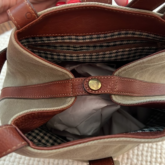 ๐๐HP๐พ๐พGhurka. The original and best. Khaki canvas/leather/brass bucket bag. - Picture 6 of 16